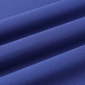 vải thun poly 4 chiều HLT3361 màu xanh